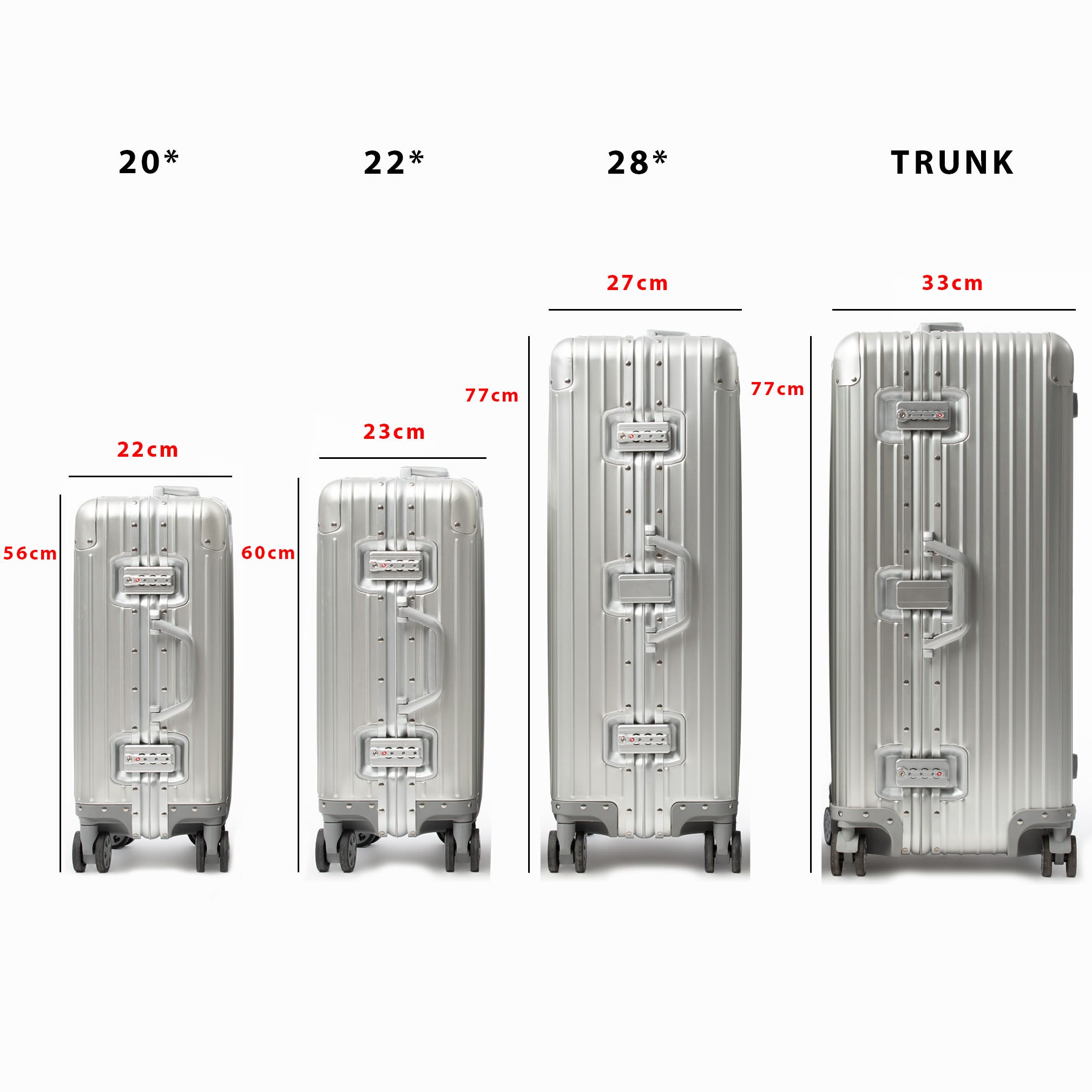 ALUMINIUM SUITCASE SHIPPING 17TH FEBRUARY